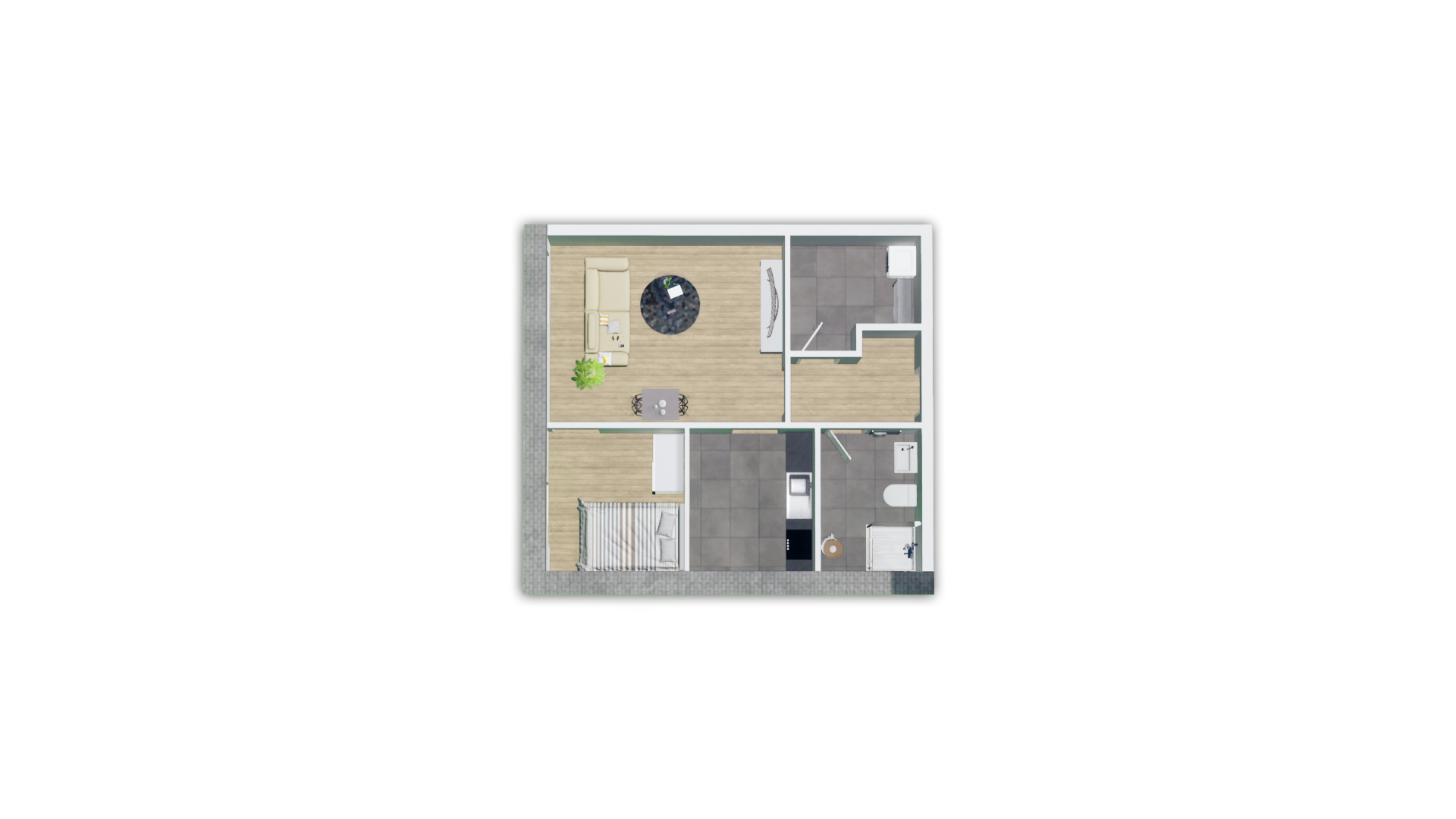 2-Zimmer Wohnung OG | 52,68m²