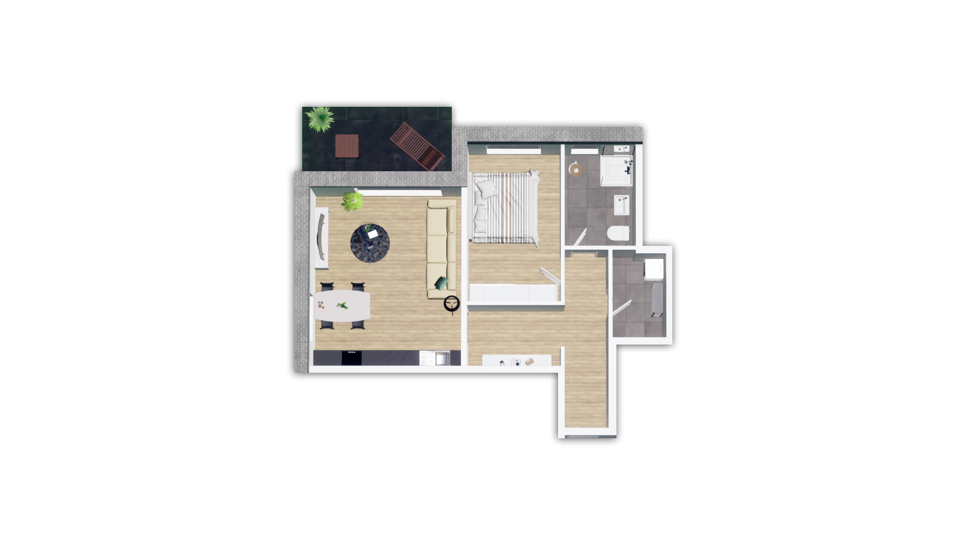 2-Zimmer Wohnung OG | 80,93m²