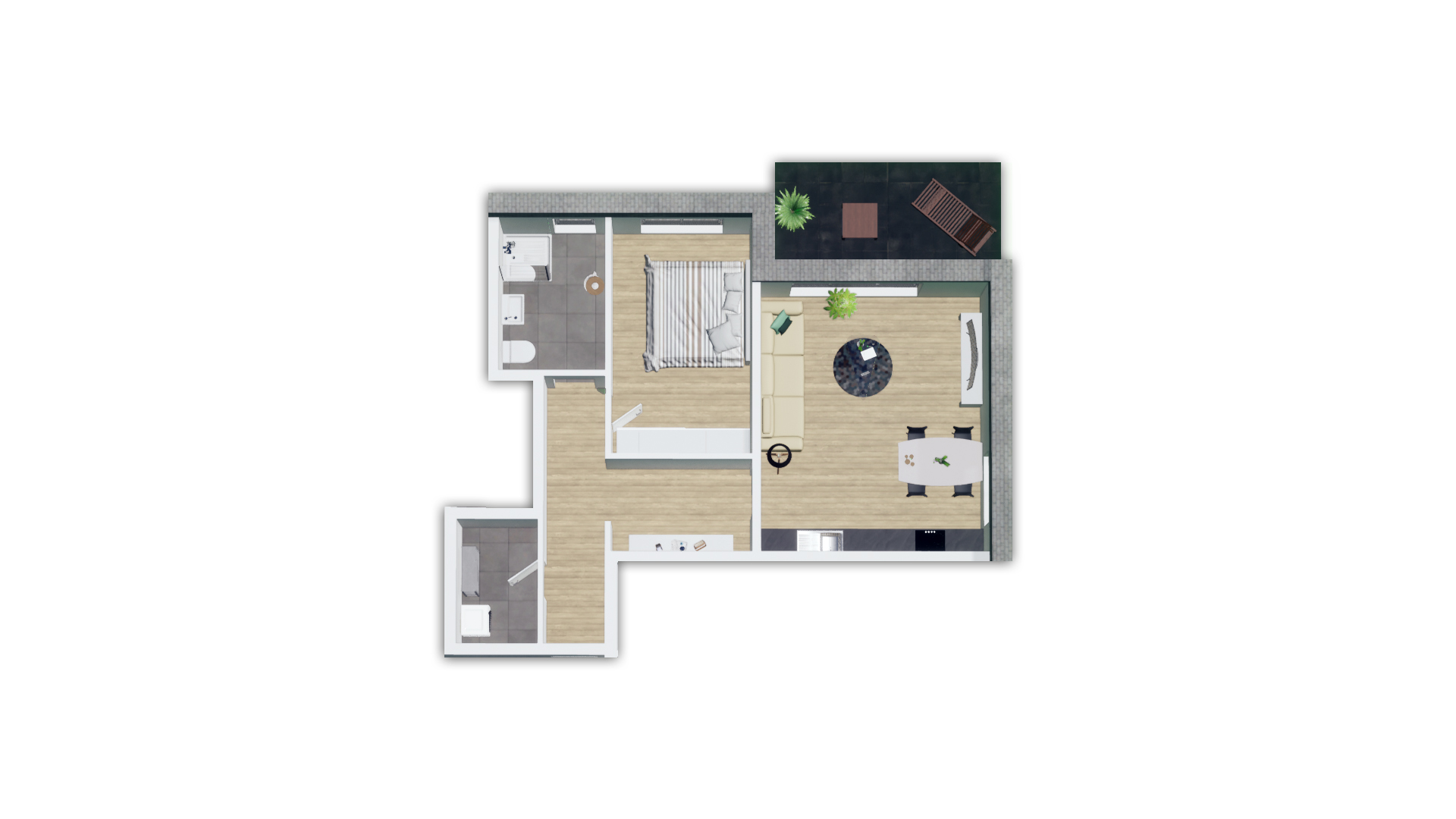 2-Zimmer Wohnung OG | 80,64m²